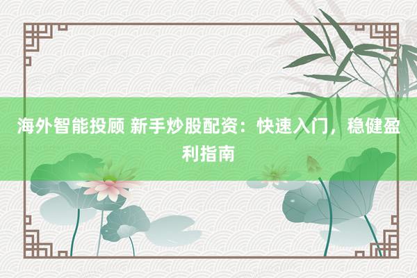 海外智能投顾 新手炒股配资：快速入门，稳健盈利指南